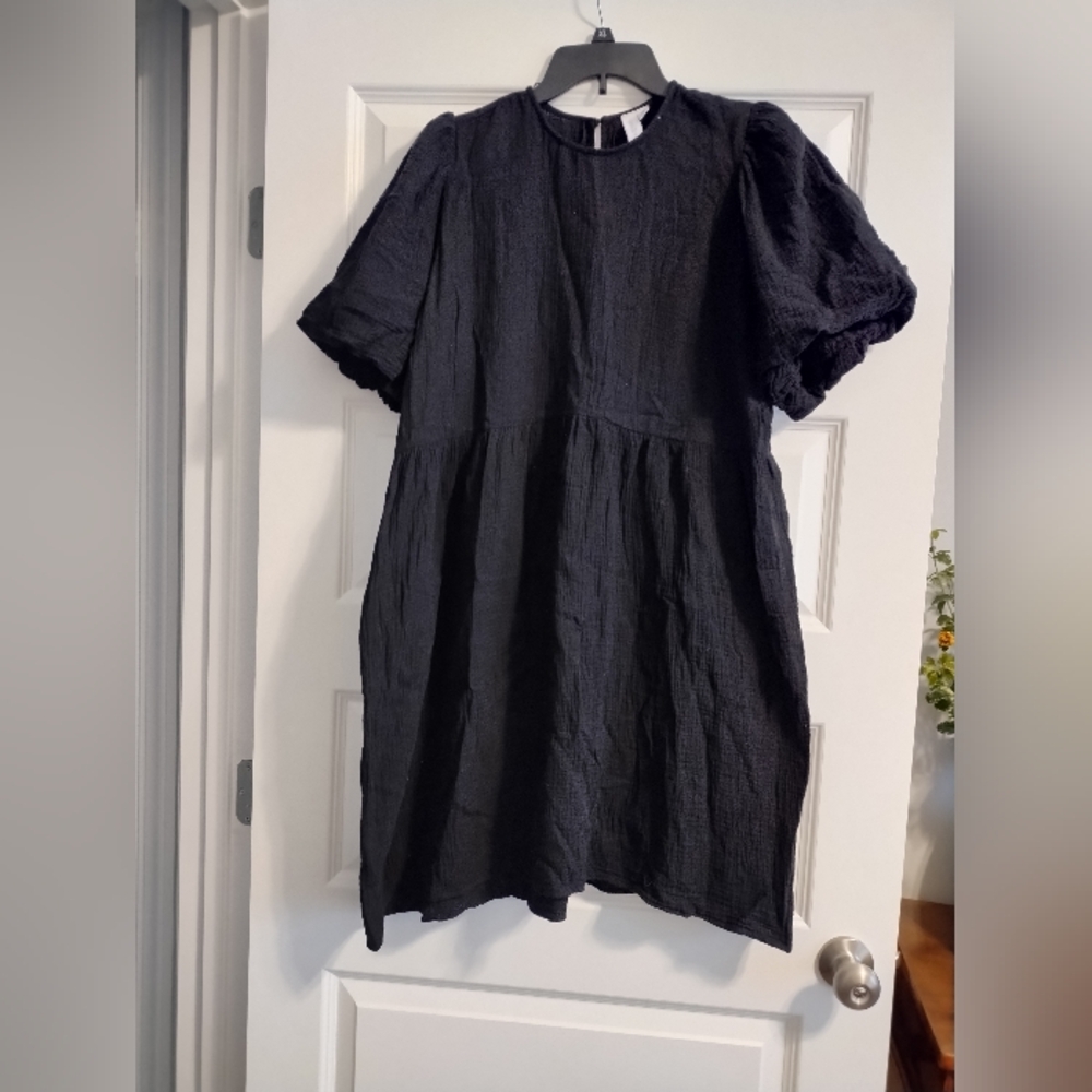 Black Puff Sleeve Dress